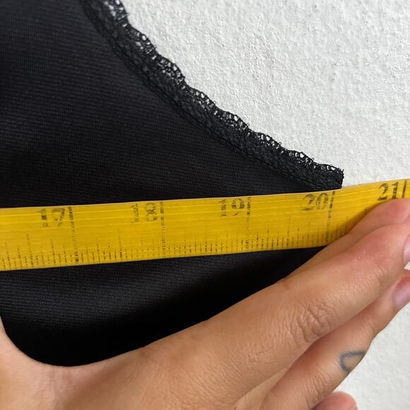 Vintage Black Lace Trim Tank Top, Goth Whimsigoth Grunge‎ Indie Sleaze Large - Picture 5 of 5